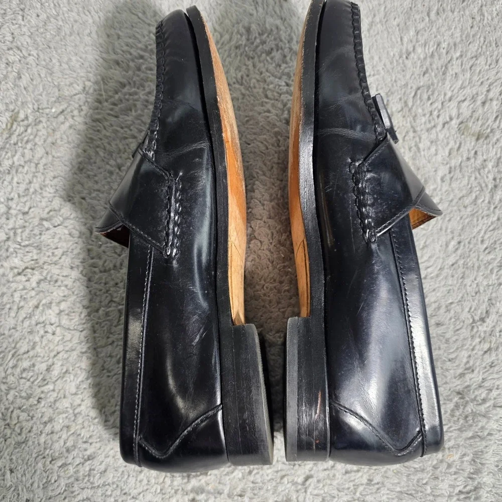Allen Edmonds Stowe Black Leather‎ Tassel Loafers Mens 10 D Goodyear Welted USA